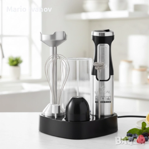 Мощен ръчен блендер Lexical-LHB-1666 6-в-1: Пасиране, разбиване и повече с 800W мощност, снимка 3 - Блендери - 52890795