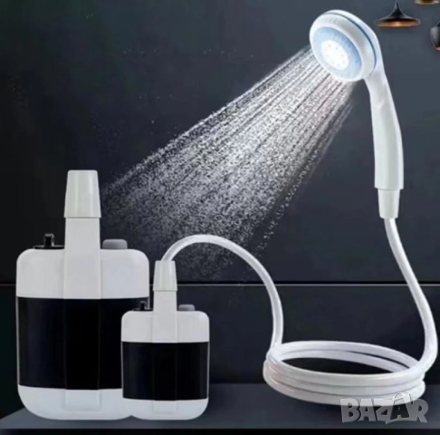 Преносим душ за къмпинг, компактен, USB зареждане, батерия 2200 mAh, снимка 2 - Други стоки за дома - 52587578