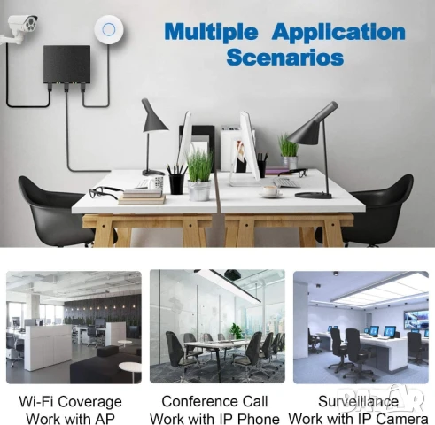 YuanLey 26 порта PoE суич, 24x 10/100Mbps PoE+, 2х 1000Mbps Gigabit, снимка 7 - Суичове - 50275742