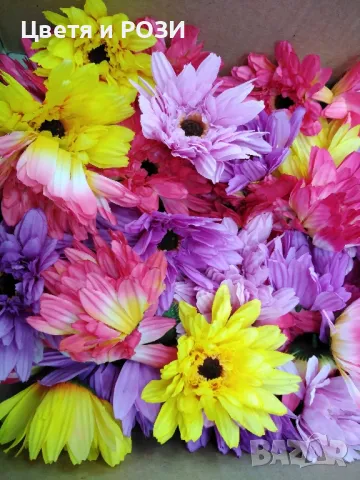 Изкуствен Гербер - глави, снимка 5 - Изкуствени цветя - 49719544