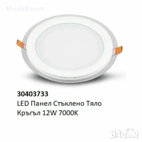 LED панел със стъклено тяло – 6W, 12W, 18W (4000K/7000K), снимка 2 - Лед осветление - 48904632