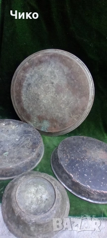 Стари бакърени тави , снимка 18 - Антикварни и старинни предмети - 54125986