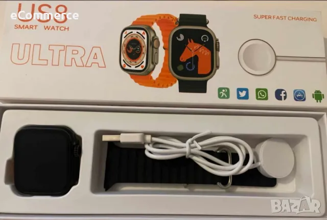 Смарт часовник Smart Watch US8 Ultra, снимка 2 - Смарт гривни - 47529571