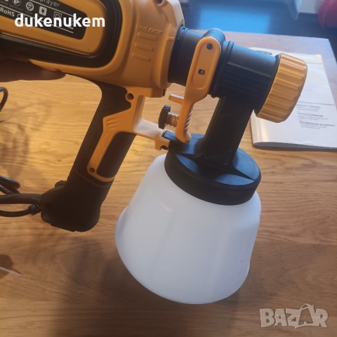 Електрически пистолет за боядисване 700W, 1200 мл, 4 дюзи, 3 режима, снимка 8 - Други инструменти - 52721901