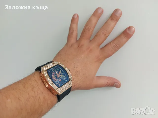 ЧИСТО НОВ ! Мъжки часовник "Richard Mille" (Tiger & Dragon), снимка 7 - Мъжки - 48089959