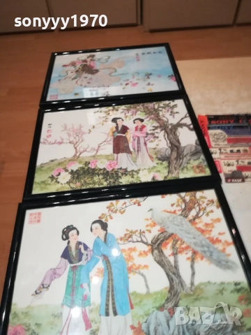 JAPAN X3-ЯПОНСКИ МОТИВИ-КАРТИНИ РАМКИ СТЪКЛО 0110251830, снимка 13 - Антикварни и старинни предмети - 51911155