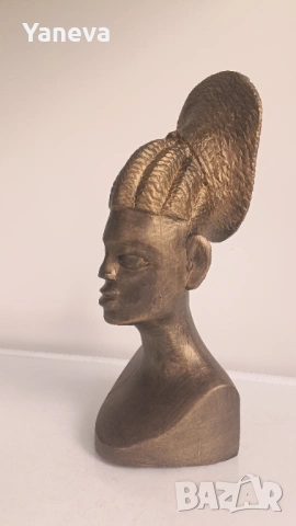 Африканска, самобитна дърворезба с позлата , ръчно изработена. , снимка 2 - Статуетки - 53952932