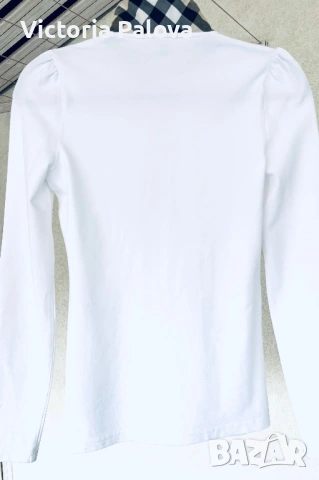 Модна къща BURBERRY BRIT дизайнерска блуза каре яка, снимка 10 - Блузи с дълъг ръкав и пуловери - 53397727