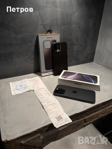 КАТО ЧИСТО НОВ Iphone 16 Pro Max Black, 100% батерия