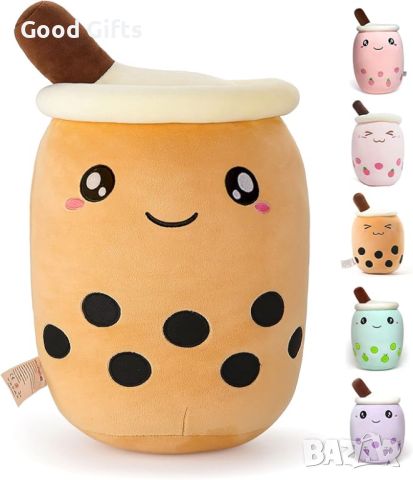 Плюшена играчка Възглавница Бабъл шейк Boba Tea Bubble Tea Cup, снимка 5 - Плюшени играчки - 46587108