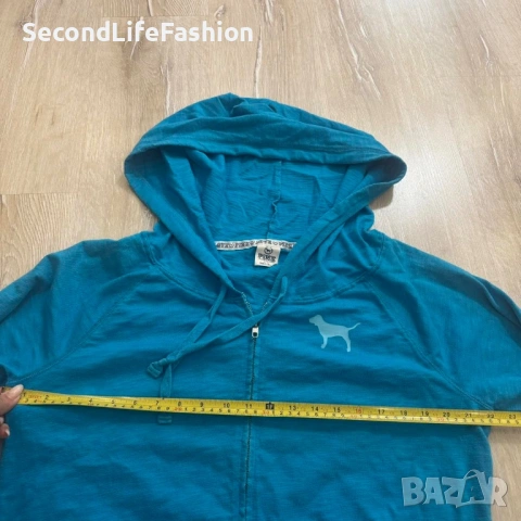 Victoria’s Secret Love Pink дамско спортно яке размер L синьо , снимка 4 - Якета - 53809538