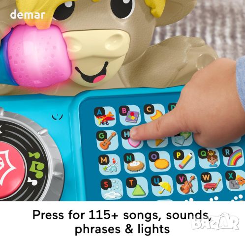 Fisher-Price Baby Интерактивна играчка за бебета 9+ месеца, A to Z музика и светлини, английски, снимка 3 - Образователни игри - 46448123