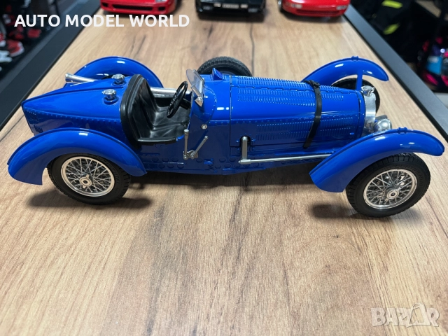 BBURAGO метална колекционерска количка BUGATTI TYPE 59 1934г. 1:18, снимка 2 - Колекции - 52324698