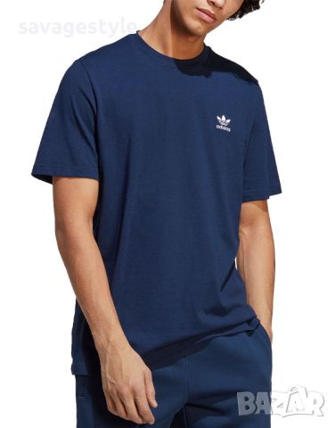 Мъжка тениска ADIDAS Originals Trefoil Essentials Tee Blue, снимка 1 - Тениски - 46186483