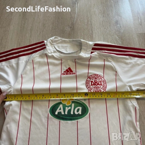 Adidas тениска Дания 2009-10 Футболна фланелка размер за момчета L, снимка 3 - Детски тениски и потници - 53270732