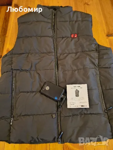 Отопляема жилетка с включена батерия 10000mAh 5V 2A,, снимка 3 - Спортни дрехи, екипи - 50341593