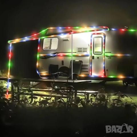 ⚡✨ 30m 300 LED Ултра-Дълъг Тръбен Светещ Маркуч – НОВ МОДЕЛ | Соларен + Дистанционно, снимка 5 - Декорация за дома - 52549128