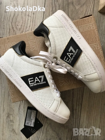 Сникърси естествена кожа Emporio Armani 37, снимка 6 - Кецове - 53860792