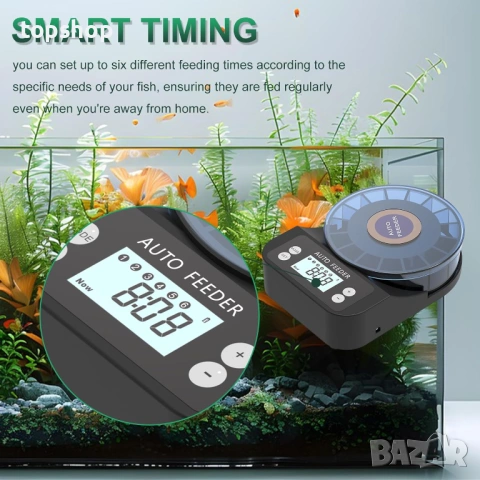 Смарт Автоматична Хранилка GAMWATER EV160 – LCD Дисплей & USB Зареждане, снимка 2 - Оборудване за аквариуми - 53263919