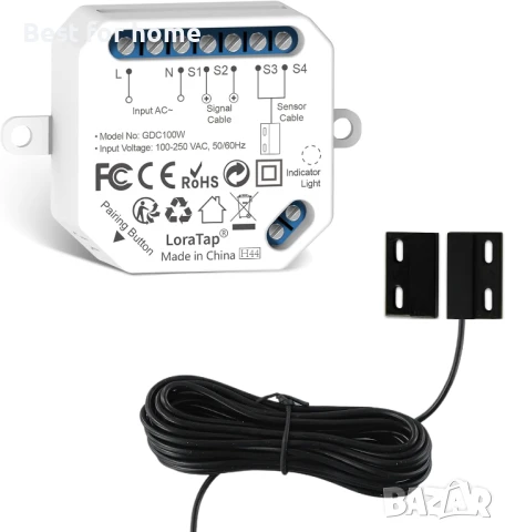 LoraTap Smart Wi-Fi отварачка и контролер за гаражна врата,гласово управление с Alexa 