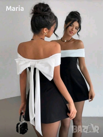 Елегантна секси рокля с панделка