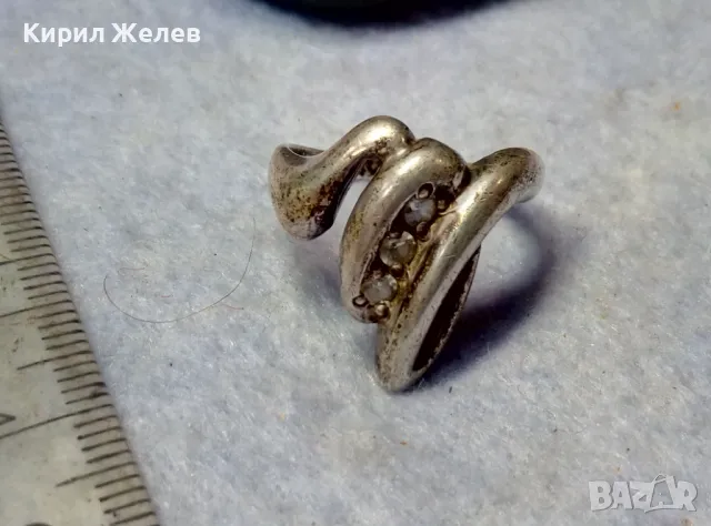 ТОКАШ СКЪПОЦЕНЕН СРЕБЪРЕН ПРЪСТЕН МАРКОВО СРЕБРО 925 с БЛЕСТЯЩИ ЦИРКОНИ ДИЗАЙНЕРСКО АРТ БИЖУ 30579, снимка 5 - Пръстени - 49959727