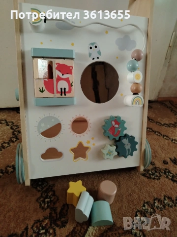 Бебешки дървен уокър, снимка 4 - Проходилки - 54088036