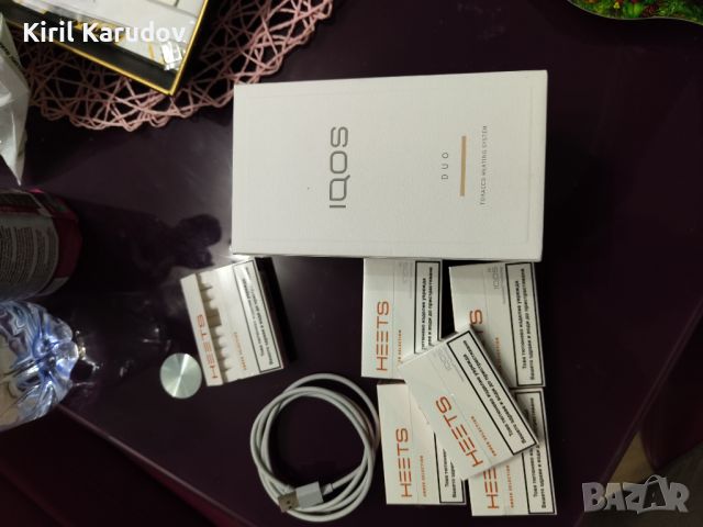 Iqos 3 duo gold + 5 кутии цигари + подарък 6 та кутия , снимка 2 - Друга електроника - 45304631