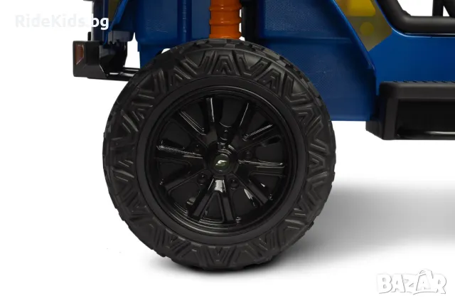 Офроуд акумулаторен автомобил RINGO – 4x4, до 100 кг, с дистанционно и LED, Син, снимка 8 - Детски велосипеди, триколки и коли - 49971650