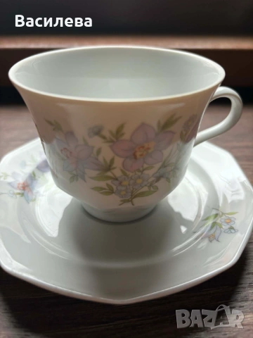 Ретро порцелан, с етикет, снимка 2 - Чаши - 53064260