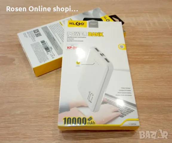 Външна батерия powerbank KLGO 10000mAh KP-56, снимка 1 - Друга електроника - 48041475