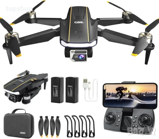 ЧИСТО НОВ издръжлив (36мин) безчетков дрон с 2K HD камера, квадрокоптер CHUBORY A68