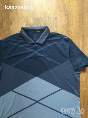 Nike Men's Dri-FIT Vapor Argyle Golf Polo Shirt - страхотна мъжка тениска КАТО НОВА 2ХЛ, снимка 9 - Тениски - 47044644