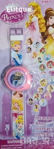 Детски часовник с вграден проектор. Проектират се над 20 картинки.  1 година гаранция., снимка 10 - Други - 52799729