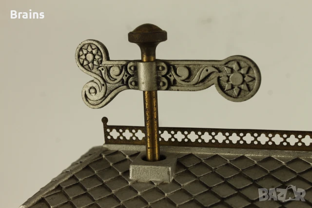 Стара Руска Музикална Кутия За Цигари Къщичка С Ветропоказател, снимка 7 - Антикварни и старинни предмети - 51159684