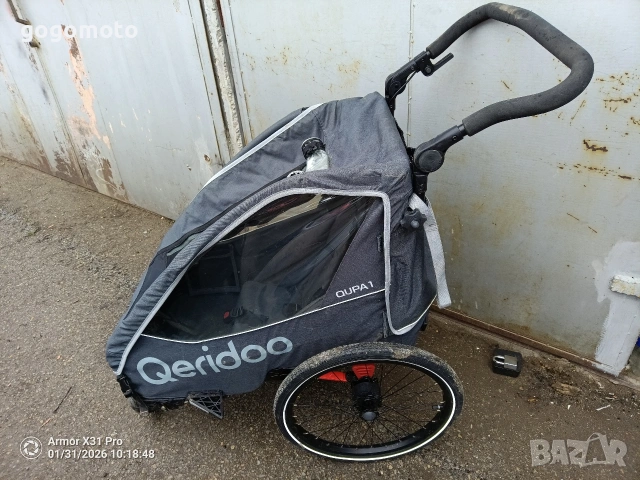 Ремарке, детска количка за велосипед, КАТО НОВА QUPA - от Qeridoo, снимка 9 - Аксесоари за велосипеди - 53297073