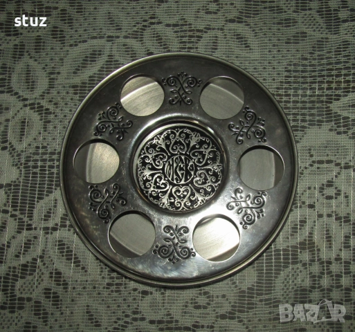 Поставка, поднос за бутилка и чаши "Москва", снимка 2 - Прибори за хранене, готвене и сервиране - 53748450