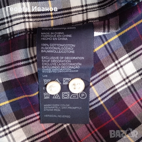 ГОЛЯМ TOMMY HILFIGER 3-4XL НОВА БЕЗ ЕТИКЕТ оригинална риза plaid shirt Томи Хилфигър, снимка 10 - Ризи - 53659642