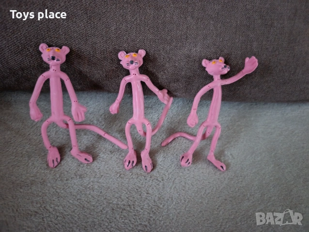 Стара фигурка Пинко розовата пантера, огъваща се , снимка 6 - Колекции - 53458647