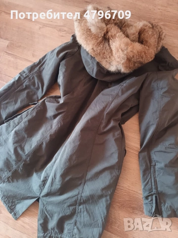 Парка естесвен пух от заек, снимка 2 - Палта, манта - 54191873