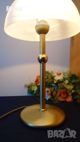 Настолна лампа тип 110011 от месинг и издухано стъкло Hufnagel Leuchten, Германия, снимка 4 - Настолни лампи - 45664522
