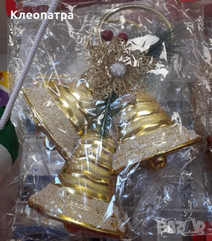 Коледна декорация - камбанки и коледни звезди, снимка 3 - Декорация за дома - 52666508