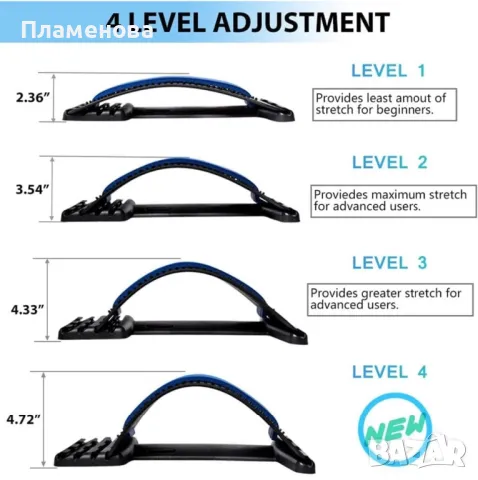 Уред за разтягане на гръб и болки в кръста , снимка 3 - Други спортове - 49339118