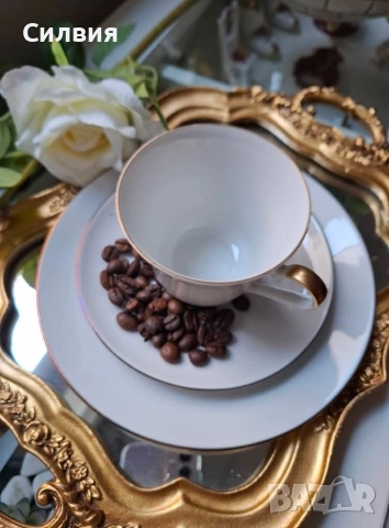 Троен сет за кафе , снимка 9 - Чаши - 52558133