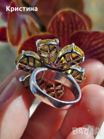 Уникално красив сребърен пръстен, снимка 5 - Пръстени - 52223273