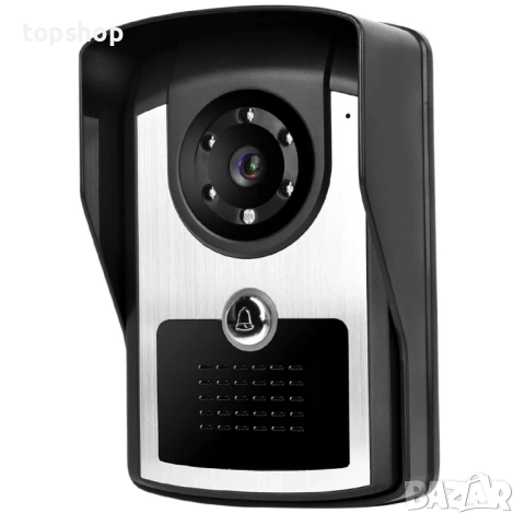 7-инчов видеодомофон с кабел, нов, водоустойчив звънец, снимка 8 - Аналогови камери - 51598041