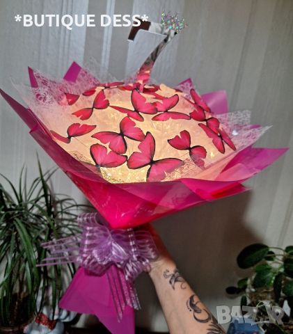 ‼️НОВО‼️Светещи, ръчно изработени букети "DESS", снимка 4 - Изкуствени цветя - 45799056