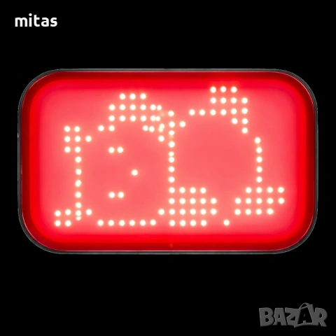 Задна SMART EMOJI LED стоп светлина за велосипед IGPSPORT ET6, USB-C, IPX7, Bluetooth, снимка 4 - Аксесоари за велосипеди - 54165696