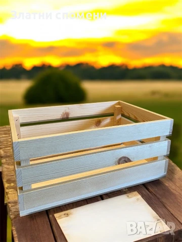 Ръчно изработена дървена касетка/щайга