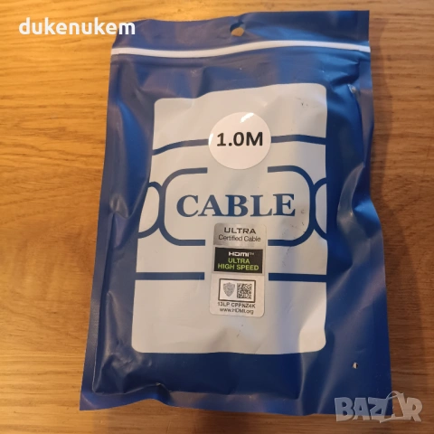 HDMI 2.1 кабел 48Gbps – 1 м, 8K/4K 240Hz, Ultra High Speed, снимка 11 - Кабели и адаптери - 53172391